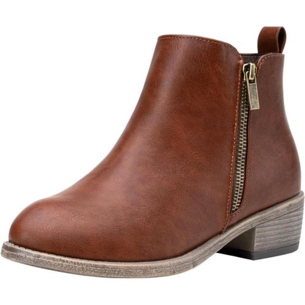 Women's Ankle Boots, Classic Low Heeled Short Booties, Casual